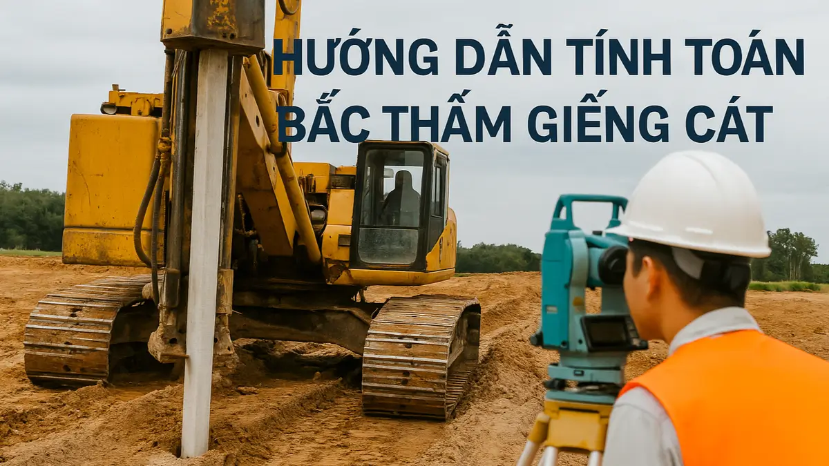Hướng dẫn bảng tính xử lý nền đất yếu bằng giếng cát bấc thấm