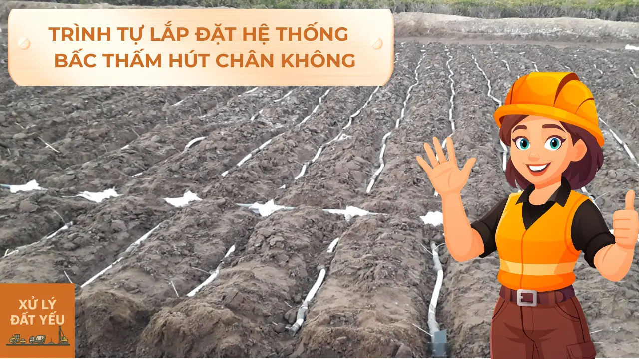 Hướng dẫn lắp đặt hệ thống hút chân không và quan trắc trong xử lý nền đất yếu