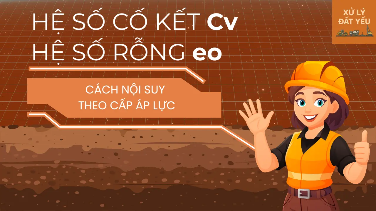 Tại sao lấy hệ số rỗng theo áp lực địa tầng nhưng hệ số cố kết theo áp lực trung bình? | TCCS 41:2022
