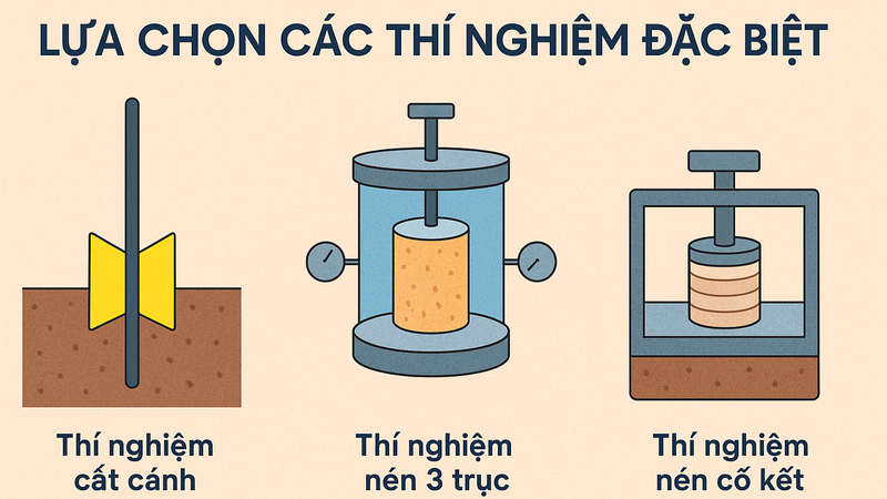 Kinh nghiệm lựa chọn các thí nghiệm đặc biệt trong khảo sát xử lý nền đất yếu