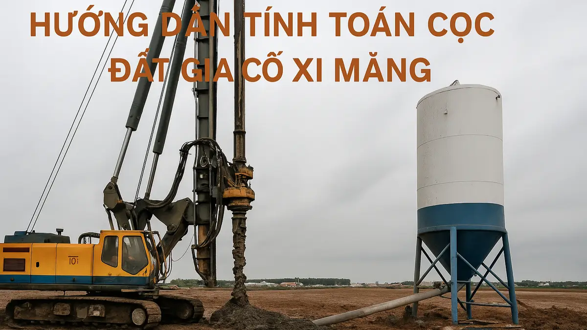 Hướng dẫn tính toán xử lý đất yếu bằng cọc đất gia cố xi măng