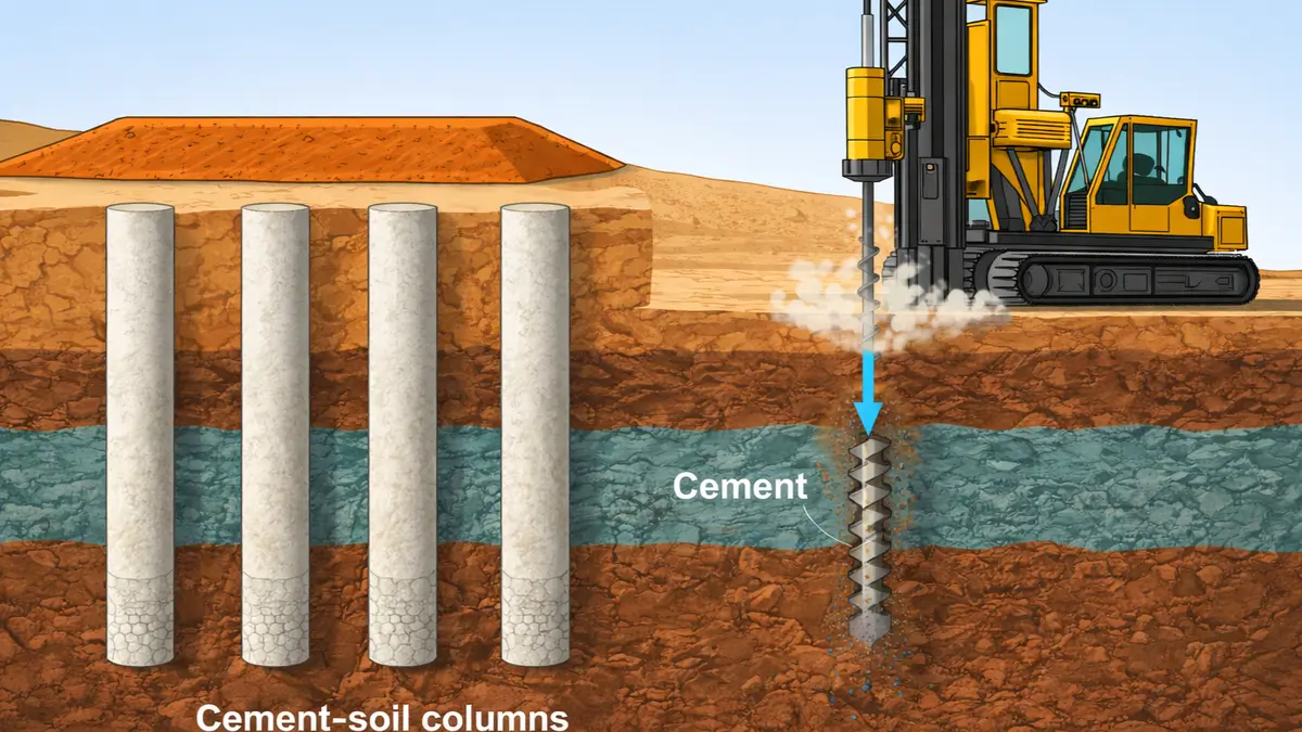 Nguyên lý cọc đất gia cố xi măng (CDM)