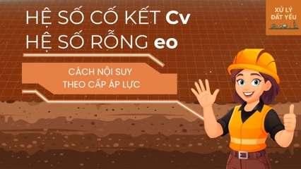 Tại sao lấy hệ số rỗng theo áp lực địa tầng nhưng hệ số cố kết theo áp lực trung bình? | TCCS 41:2022