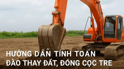 Hướng dẫn sử dụng bảng tính xử lý nền đất yếu bằng đào thay đất và đóng cọc tre