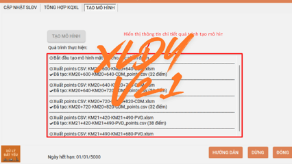 Hướng dẫn xuất mô hình điểm sang GeoSlope (XLDY v2.1)